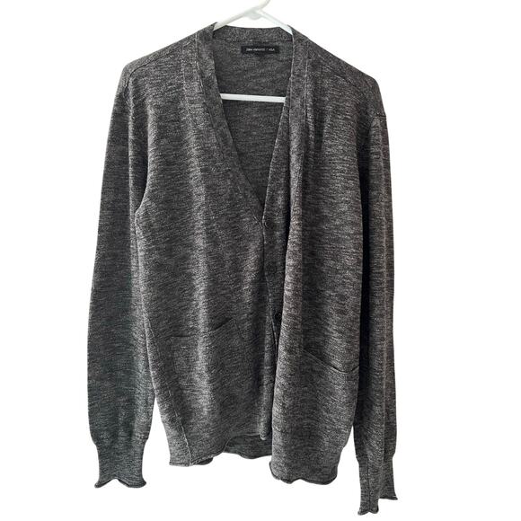 John VarvatosMen's M Wool Blend Cardigan Front Pockets Button Up Excellent